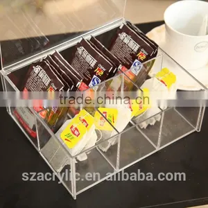 Unique High Transparent Acrylic Tea-bag Box Acrylic Small Tea Box Wholesale thumbnail-1