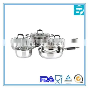 9PCS Glass Lid Stainless Steel Italian Cookware thumbnail-1