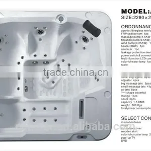 New Products Looking for Distributor 2013 Fashion Unique Design Bubble Spa Whirlpool Swimming Spa With Led Light for 2 Person thumbnail-1