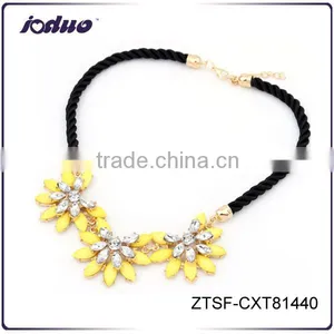 2016 High Quality Sunflower Short Necklace Vintage Necklace thumbnail-1