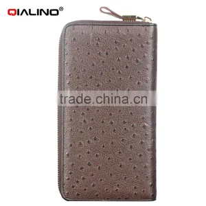 QIALINO Zipper Wallet Genuine Leather Men's Wallet Handbag thumbnail-3