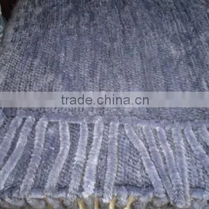 Wholesale Genuine Knitted Mink Fur Blanket From China thumbnail-4