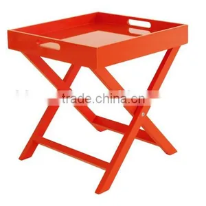 Wooden Folding Tray Table thumbnail-2