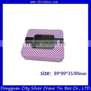 Square Cookie Tin Box With PVC Window thumbnail-1
