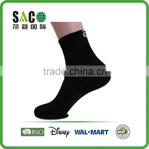 White Tiger Letters Jacquard Solid Black Low Cuff Cotton Sports Socks thumbnail-1