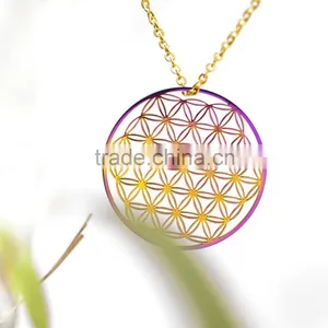 Fashion Jewelry 2016 Chakra Flower of Life Pendant Necklace thumbnail-1