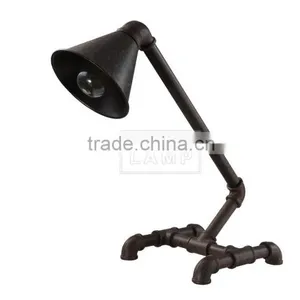 Steampunk Table Lamp Water Iron Pipe Desk Light Edison Bulb Light thumbnail-3