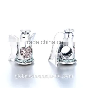 Wholesale 925 Sterling Silver Angel Floating Pendants Jewelry thumbnail-2