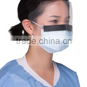 Surgical Mask With Eye Shield,Anti-Fog/Splash Medical Surgical Ear Loop Face Mask thumbnail-1