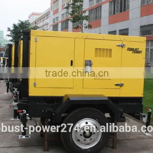 Heavy Duty 150m Lighting Coverage Radius Hydraulic Mast Mobile Tower Numbers of Lamps,power of Lamp and Genset Customized thumbnail-1