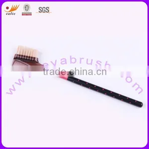New Designed Dot Pattern Wood Handle Brow&Lash Groomer thumbnail-1