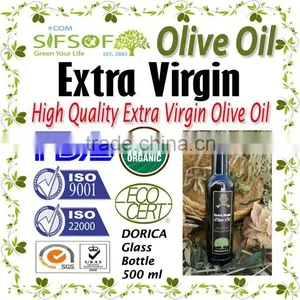 Pure Natural Extra Virgin Olive Oil. Organic Olive Oil With FDA Certification. Dorica Glass 500 ml Bottle thumbnail-2