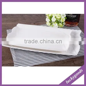 LCK037 White Hotel Restaurant Favor Leaf Shaped Plates Wholesale thumbnail-2