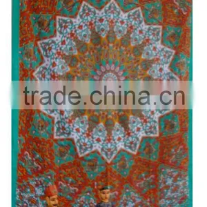 Twin Bedspread Cotton Printed Single Dorm Bed Cover Manufacturing Tapestries Indian Exporter Rich Art And Craft USA Tapestry thumbnail-2