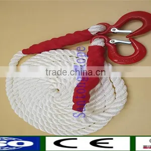 Nylon Twisted Pre-spliced Tow Rope Winch Rope With Hooks thumbnail-1