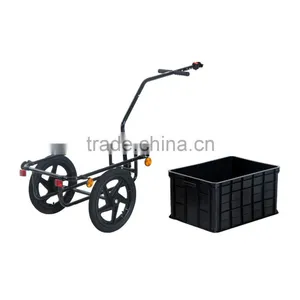 Double Wheel Internal Frame Enclosed Bicycle Cargo Trailer - Black thumbnail-2