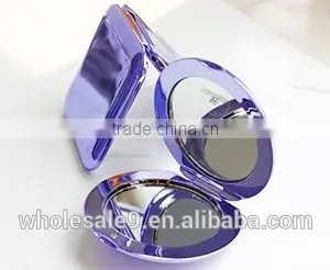 Plastic Plating Colourful Folding Portable Pocket Mirror thumbnail-1