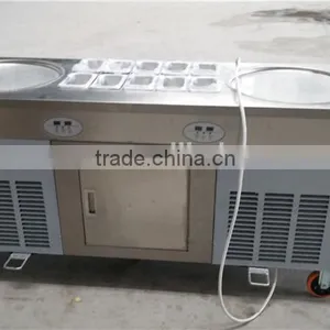 Quotation for 2 Pan 10 Containers Fried Ice Cream Roll Machine thumbnail-1