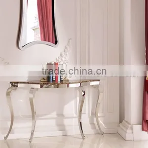 Modern Silver Color Stainless Steel Console Table thumbnail-2
