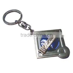Square Zinc Alloy Keychain thumbnail-1