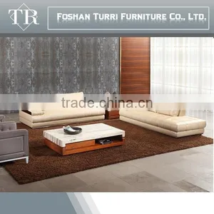 Luxury Home Furniture Brighted Colored Italian Leather Sofa Set thumbnail-1