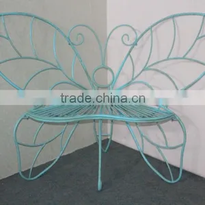 Metal White Butterfly Garden Bench thumbnail-6