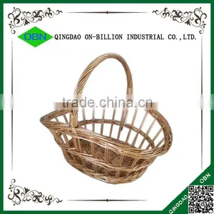 Hand Woven Willow Wicker Wedding Fruit Basket for Decoration thumbnail-4