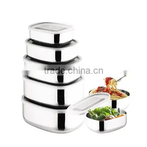 LY F410P 5pcs Stainless Steel Lunch Box /Storage Box thumbnail-1