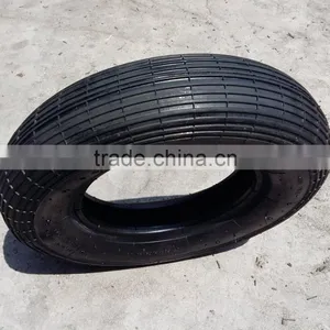 4.00-8 Rib Pattern Wheelbarrow Tyre thumbnail-1