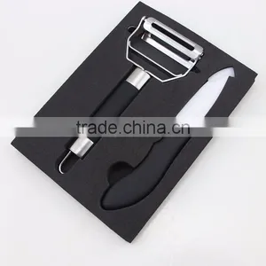 Stainless Steel Peeler Ceramic Knife Set Packed in EVA Tray thumbnail-4