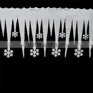 Cheap 2pcs White Snowflake Ice Strip Christmas X'mas Window Decoration Ornament Party thumbnail-3