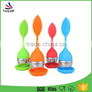 100% Food Grade Stainless Steel Silicone Loose Leaf Tea Infuser thumbnail-1