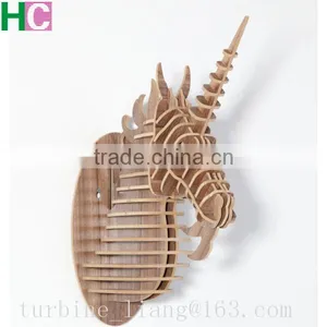Hot Selling Wood Animal Head for Wall Decoration thumbnail-2