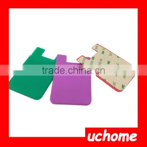 UCHOME 2016 Custom Color Silicone Credit Card Holder on Mobile Phone/Silicone Stick on Cardholder thumbnail-1