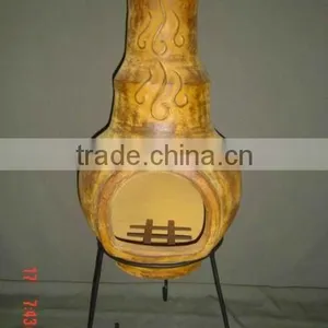 Clay Chimney With Metal Stand, Fire Shelf and Lid thumbnail-1