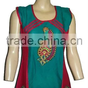 Fancy Cotton Kurtis With Embroidery thumbnail-1