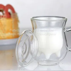 Milk Cup Double Wall Milk Glass Cup Restaurant and Hotel Cups Coffee Cups thumbnail-2