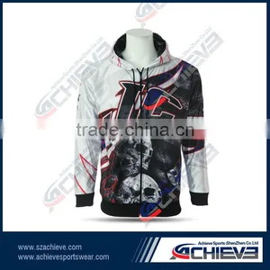 100% Polyester Men Zippers Lined Hoodie/ Personalized Hoodie Without Zipper thumbnail-3
