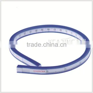 Kearing Brand Flexible Curve Ruler, 30cm & 12'' Length Flexible Ruler for Curve Line Drawing, Blue or Red Ruler Colour #KF30 thumbnail-2