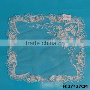 New Hand Beaded Embroidery Lace Designs Table Cloth for Bridal Wedding thumbnail-1