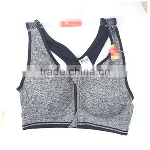 Hot Sex Women Sport Bra Seamless Yoga Wear Running Wear With Zipper thumbnail-1