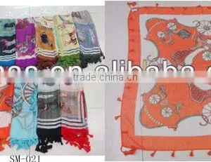 Fashion Novel 100%polyester Square Scarf thumbnail-1