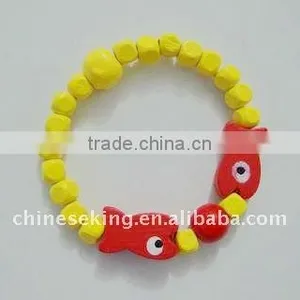 Fashion Wood Beads Bracelets, Color Bead Jewelry, Wood Bracelet Jewelry for Children thumbnail-1