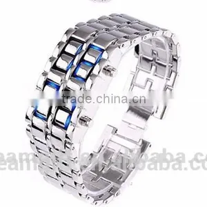 A Level 2016 Hot Lava Style Led Iron Watches Brand Watch Samurai LED Watch Red &blue Light Women&men Style thumbnail-3