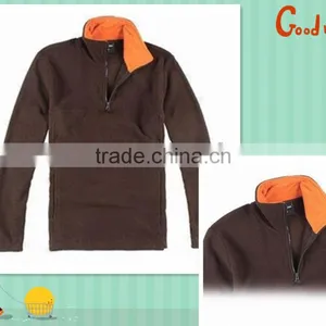 Promotional Half Zipper Wholesale Polar Fleece Jacket thumbnail-1