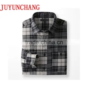Hot Sale Cheap Flannel Shirts With Yellow&blue thumbnail-1