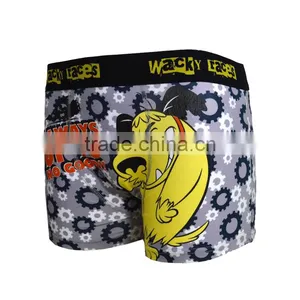 Plastisol Printed Cartoon Men's Spandex Cotton Underwear Boxer Briefs for Man thumbnail-2