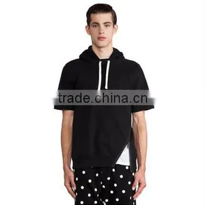 Wholesale Blank Pullover Half Sleeve Hoodies thumbnail-1
