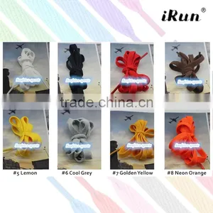 Flat Sneaker Shoelaces~8mm Flat Shoelaces~Plain Fat Shoelaces~Flat Athletic Shoe Laces~NO MOQ~57 Colors Available~Accept Custom thumbnail-4