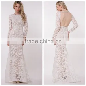 2016 Wholesale White Long Sleeve Night Party Bodycon Bandage Dress thumbnail-1